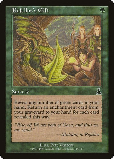 Rofellos's Gift (Urza's Destiny) Medium Play