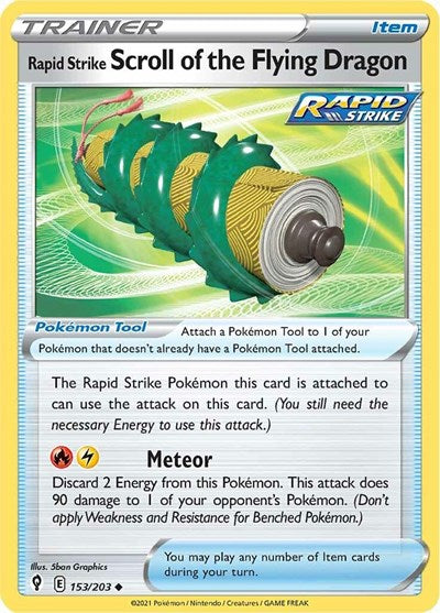 Rapid Strike Scroll of the Flying Dragon (SWSH07: Evolving Skies) Light Play