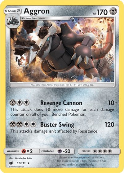 Aggron (SM - Crimson Invasion) Heavy Play Holofoil