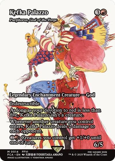 Kefka Palazzo - Purphoros, God of the Forge (Showcase) (Universes Beyond: FINAL FANTASY: Through the Ages) Near Mint