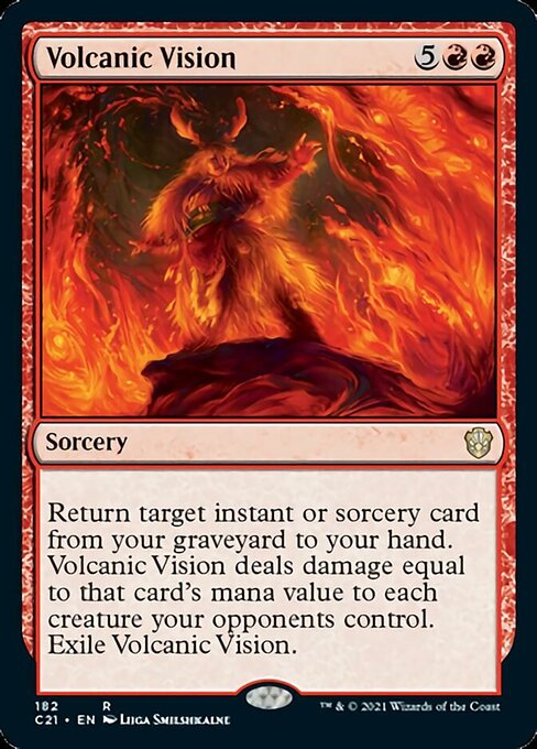 Volcanic Vision (Commander 2021 Strixhaven) Light Play