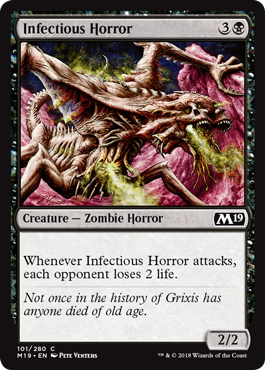 Infectious Horror (Magic 2019 Core Set) Light Play