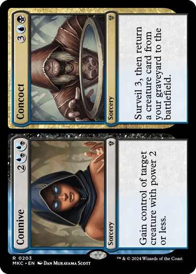 Connive / Concoct (Commander: Murders at Karlov Manor) Light Play