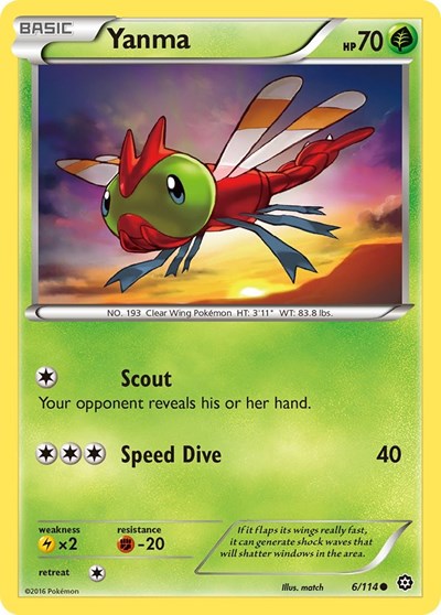 Yanma (XY - Steam Siege) Damaged / Poor