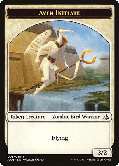 Aven Initiate Token (Amonkhet) Light Play