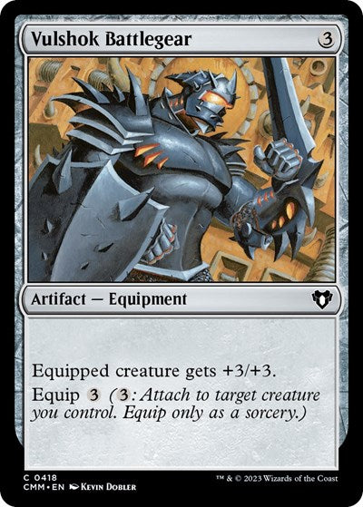 Vulshok Battlegear (Commander Masters) Light Play