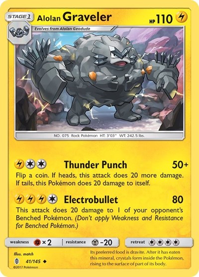 Alolan Graveler (SM - Guardians Rising) Medium Play