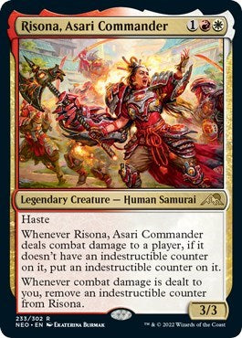 Risona, Asari Commander (Kamigawa: Neon Dynasty) Light Play Foil