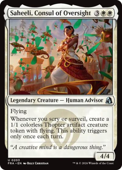 Saheeli, Consul of Oversight (Reality Fracture) Light Play Foil