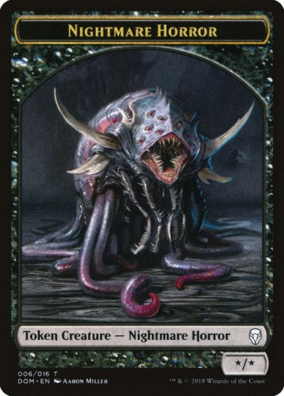 Nightmare Horror Token (Dominaria) Light Play