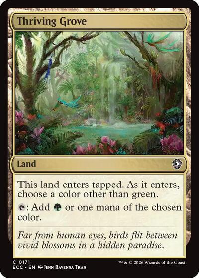 Thriving Grove (Commander: Lorwyn Eclipsed) Light Play