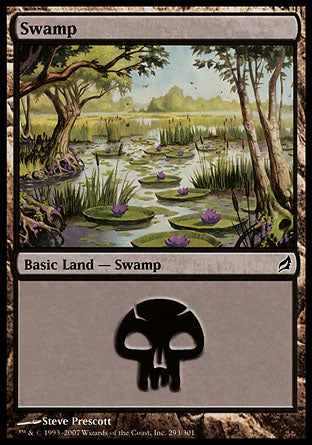 Swamp (293) (Lorwyn) Light Play Foil