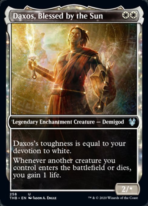 Daxos Blessed by the Sun (Showcase) (Theros Beyond Death) Light Play