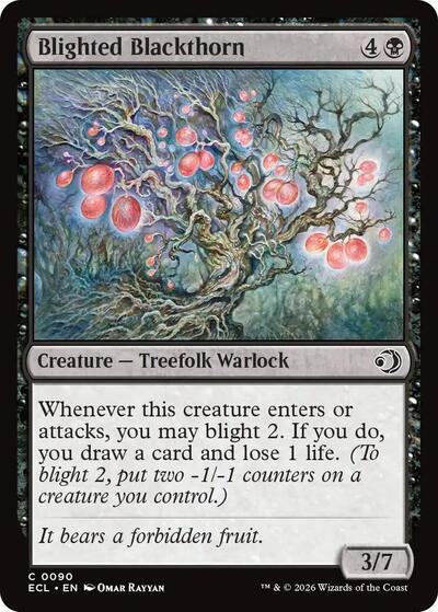 Blighted Blackthorn (Lorwyn Eclipsed) Light Play Foil