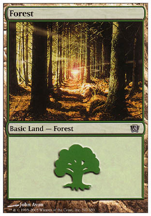 Forest (347) (8th Edition) Light Play