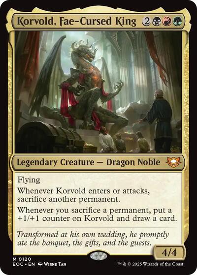 Korvold, Fae-Cursed King (Commander: Edge of Eternities) Light Play