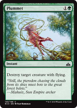 Plummet (Rivals of Ixalan) Light Play
