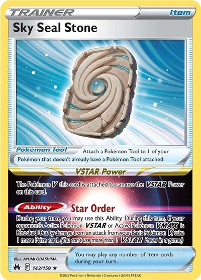 Sky Seal Stone (Crown Zenith) Near Mint Holofoil