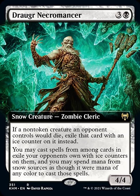 Draugr Necromancer (Extended Art) (Kaldheim) Light Play Foil