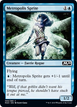Metropolis Sprite (Magic 2020 Core Set) Light Play