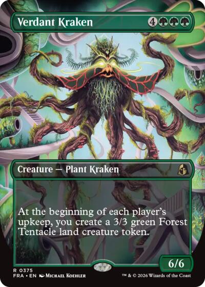 Verdant Kraken (Borderless) (Reality Fracture) Near Mint