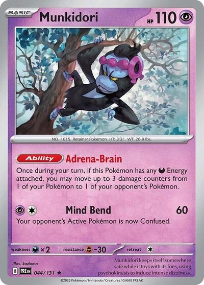 Munkidori (SV: Prismatic Evolutions) Light Play Holofoil