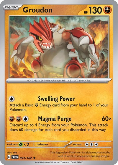 Groudon - 093 (Scarlet and Violet: Paradox Rift) Light Play Holofoil