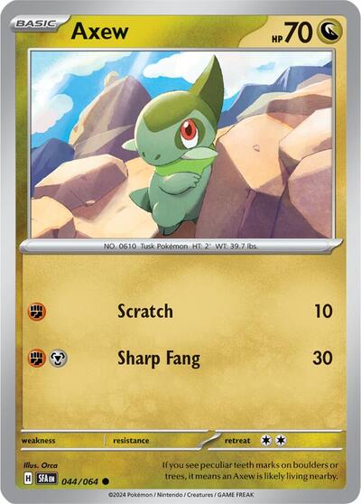 Axew (SV: Shrouded Fable) Light Play Reverse Holofoil