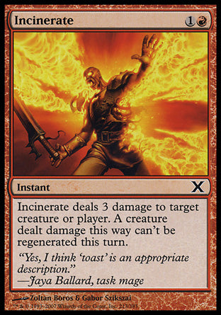 Incinerate (10th Edition) Light Play