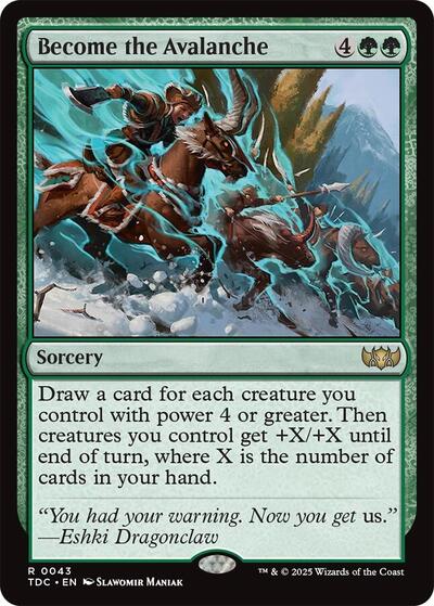 Become the Avalanche (Commander: Tarkir: Dragonstorm) Light Play