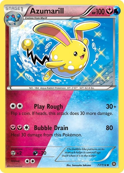 Azumarill (XY - Steam Siege) Medium Play