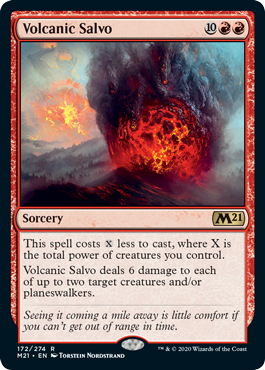 Volcanic Salvo (Magic 2021 Core Set) Light Play Foil