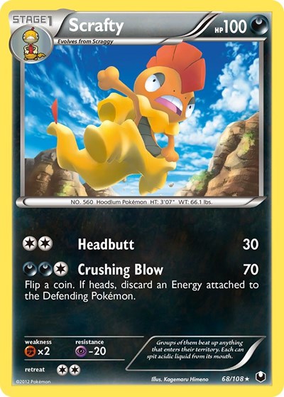 Scrafty (Dark Explorers) Medium Play