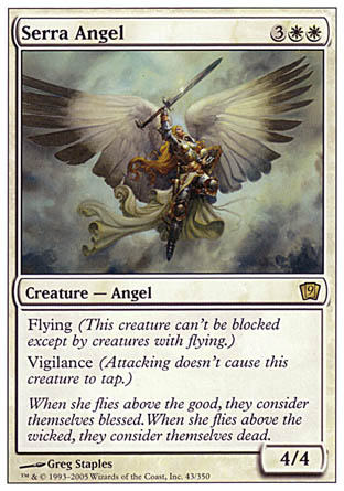 Serra Angel (9th Edition) Light Play Foil