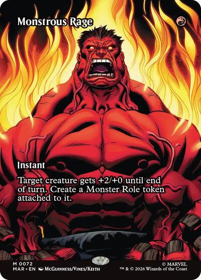 Monstrous Rage (Borderless) (Marvel Eternal-Legal) Light Play