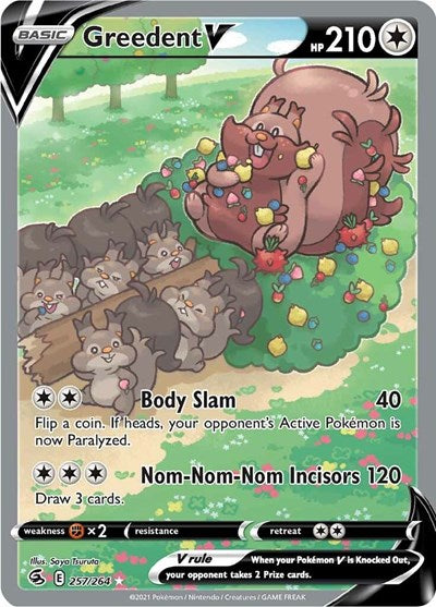 Greedent V (Alternate Full Art) (SWSH08: Fusion Strike) Light Play Holofoil