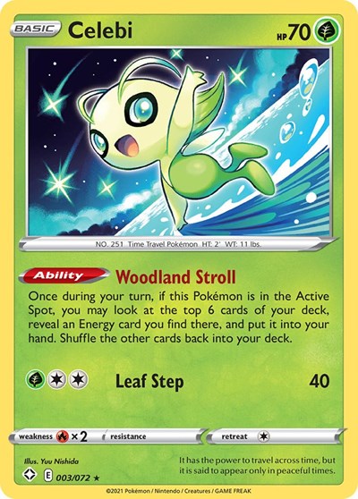 Celebi (Shining Fates) Light Play Reverse Holofoil
