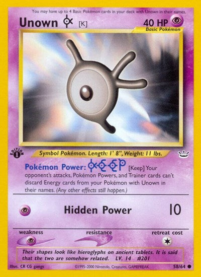 Unown (K) (Neo Revelation) Medium Play Unlimited