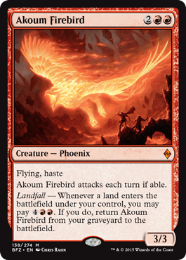 Akoum Firebird (Battle for Zendikar) Heavy Play