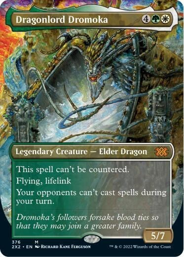 Dragonlord Dromoka (Borderless) (Double Masters 2022) Light Play