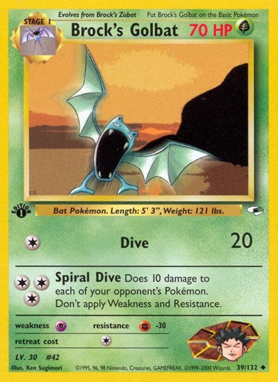 Brock's Golbat (Gym Heroes) Light Play Unlimited