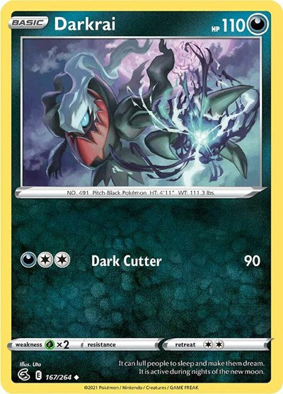 Darkrai (SWSH08: Fusion Strike) Light Play Reverse Holofoil