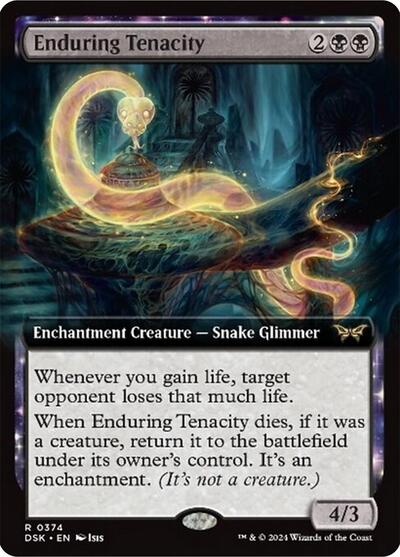 Enduring Tenacity (Extended Art) (Duskmourn: House of Horror) Light Play