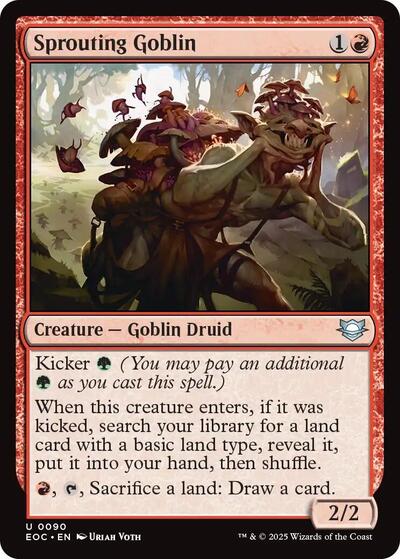 Sprouting Goblin (Commander: Edge of Eternities) Light Play