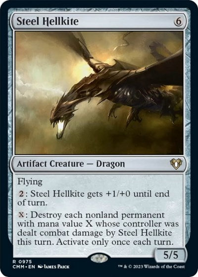 Steel Hellkite (Commander Masters) Light Play