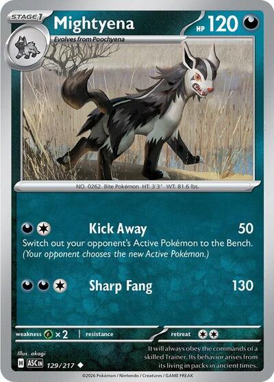 Mightyena - 129 (ME: Ascended Heroes) Light Play