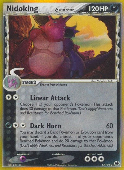 Nidoking (Delta Species) (Dragon Frontiers) Damaged / Poor Holofoil