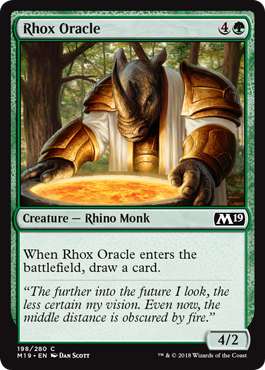 Rhox Oracle (Magic 2019 Core Set) Light Play