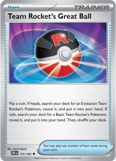 Team Rocket's Great Ball (SV10: Destined Rivals) Light Play