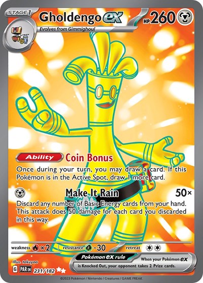 Gholdengo ex - 231 (Scarlet and Violet: Paradox Rift) Light Play Holofoil